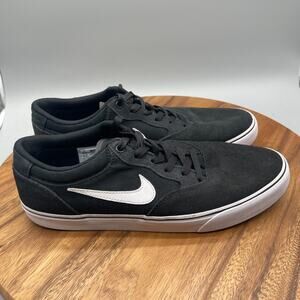 Nike SB Chron 2 Shoes Mens 12 Black Walking Skate Comfort Casual Sneakers